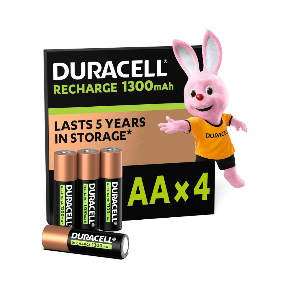 Duracell AA Rechargeable 1300mah 4 Pack