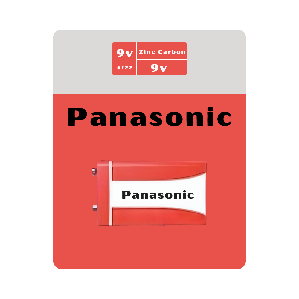 Panasonic 9v (6f22) Zinc Carbon Battery