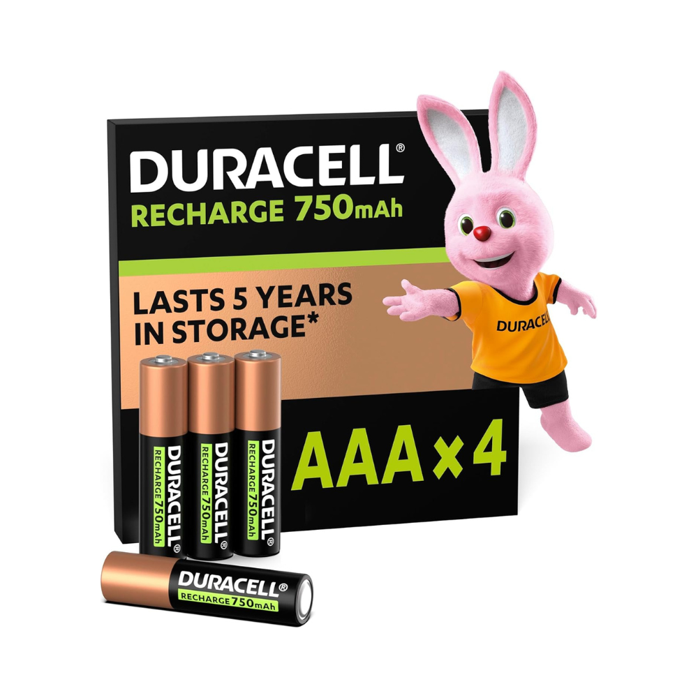 Duracell AAA (750maH) Plus 4 Pack Recharageble